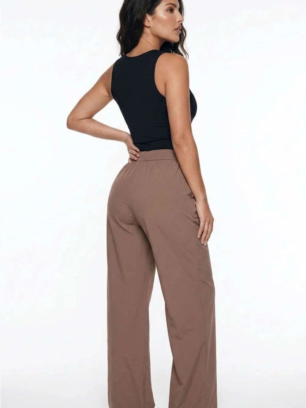 ALO Yoga Women's Wide Leg Lounge Pants - Tan Color